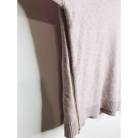 J. Crew Women's Small Pink Lavender 100% Wool Sweater with Full Side Zip - Picture 3 of 11